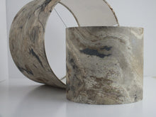 Load image into Gallery viewer, Textured Stone Effect Drum Lampshade. Neutral/Natural Earthtones.  Pendant or Table Lamp.
