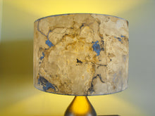 Load image into Gallery viewer, Textured Stone Effect Drum Lampshade. Neutral/Natural Earthtones.  Pendant or Table Lamp.
